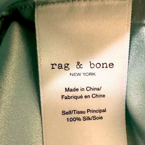 EUC FLAWLESS rag & bone Pure Silk Hidden Buttons Up Long Sleeves Shirt Top S/M - Picture 13 of 15